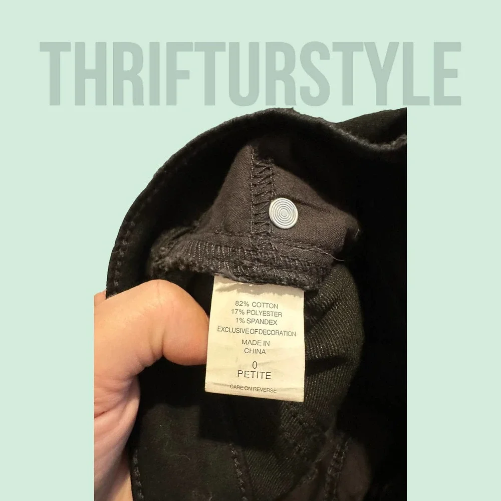 Soho Jeans Bootcut Black Denim Low Rise Size 0‎ Petite